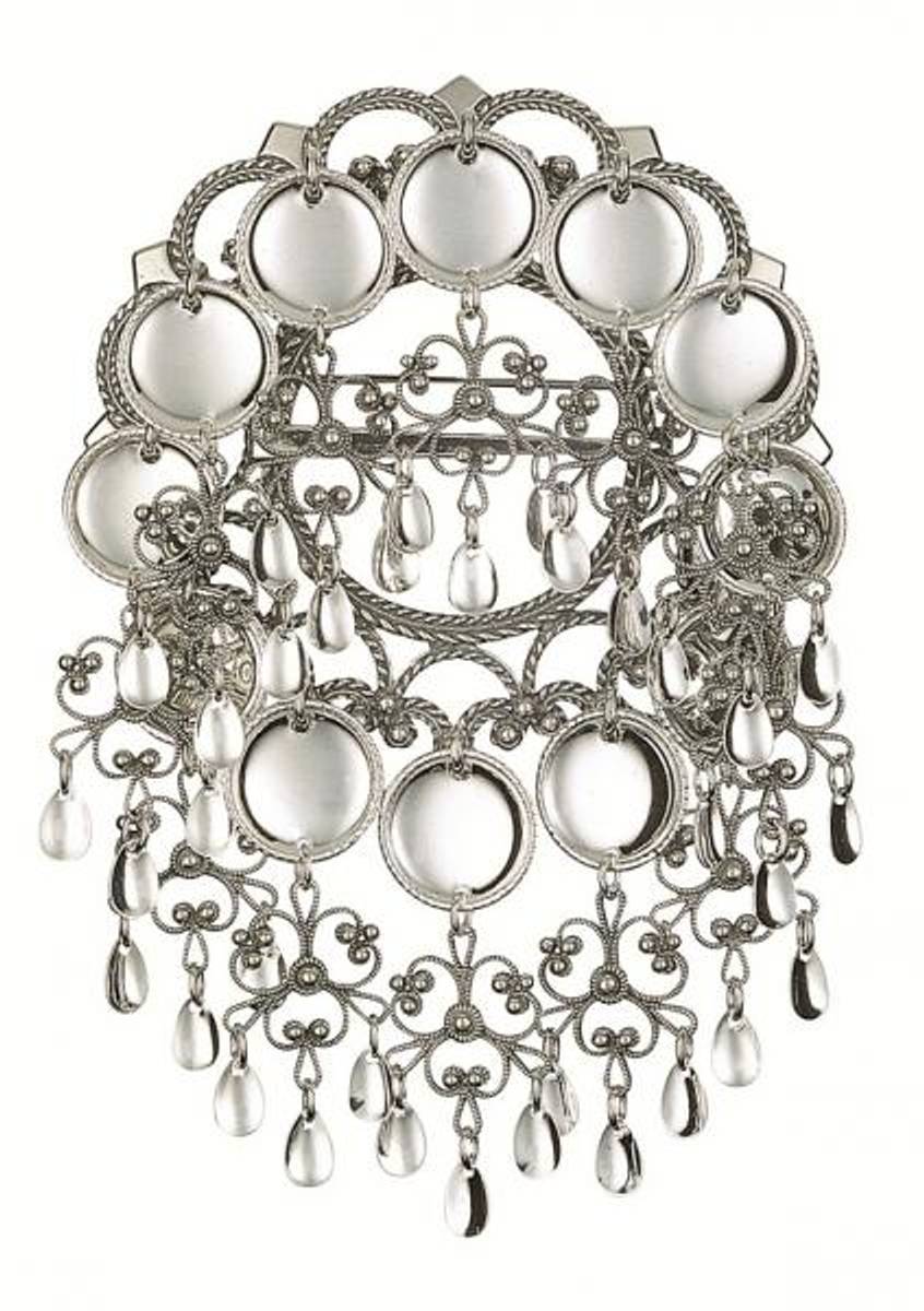 Sølje, oksidert m. trådkantlauv artnr: 199101