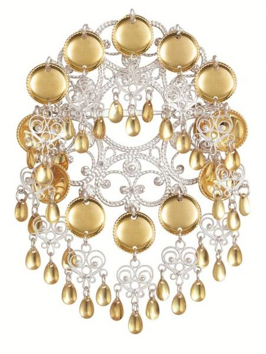 Sølje, kvit/forg. m. 14 mm trådkantlauv artnr: 430500