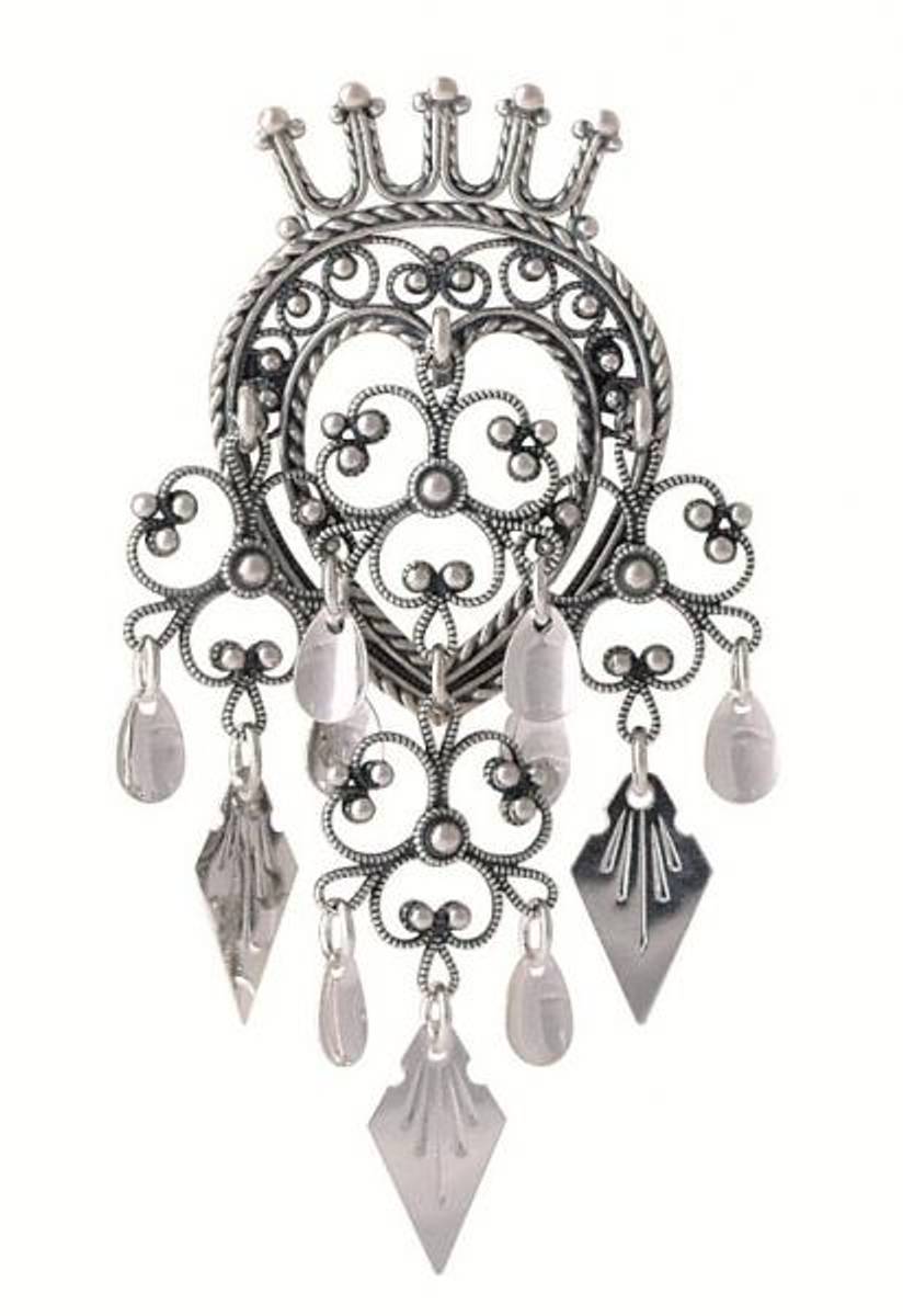 Sølje, oksidert m. spirlauv artnr: 872104