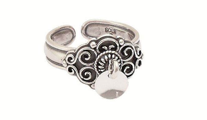 Hovedbilde Ring, oksidert m. lauv artnr: 377102