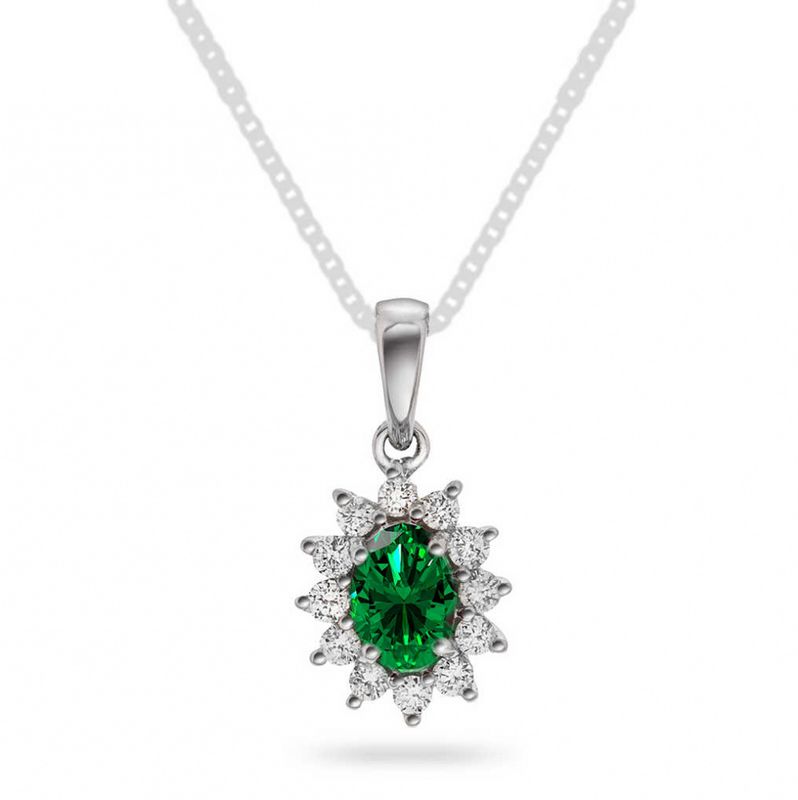 Smaragd smykke 0.24 carat tw.si