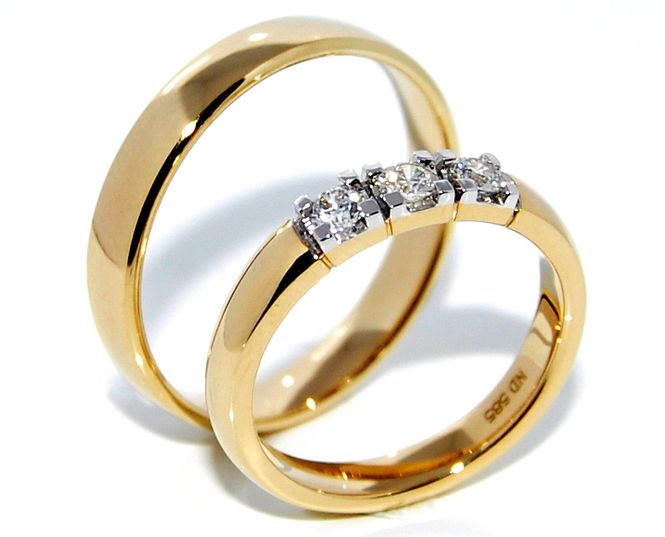 Hovedbilde SuperDeal! Gifteringer med diamanter 0.30 carat