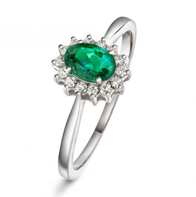 Hovedbilde Diamantring i hvitt gull med diamanter 0.24ct ...