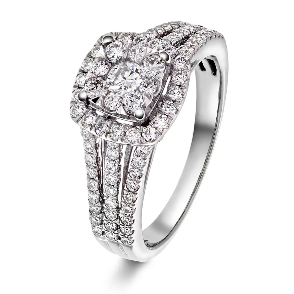 Diamantring diamanter 0.90 ct w.si