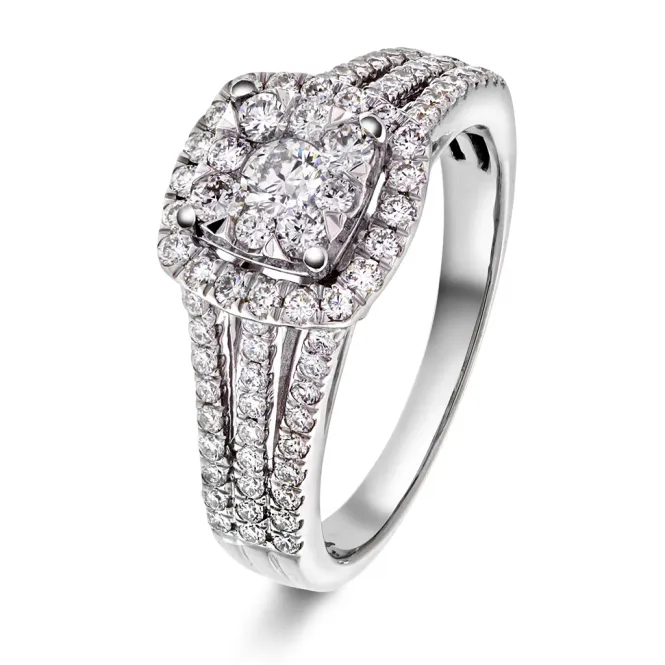 Hovedbilde Diamantring diamanter 0.90 ct w.si