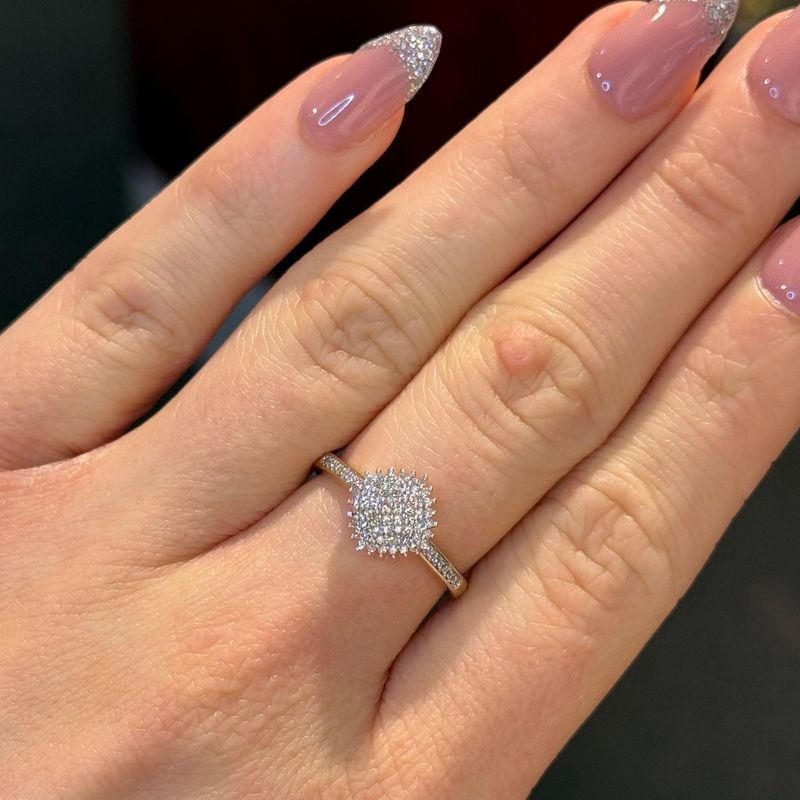 Diamantring 0.20 carat w.si diamanter 