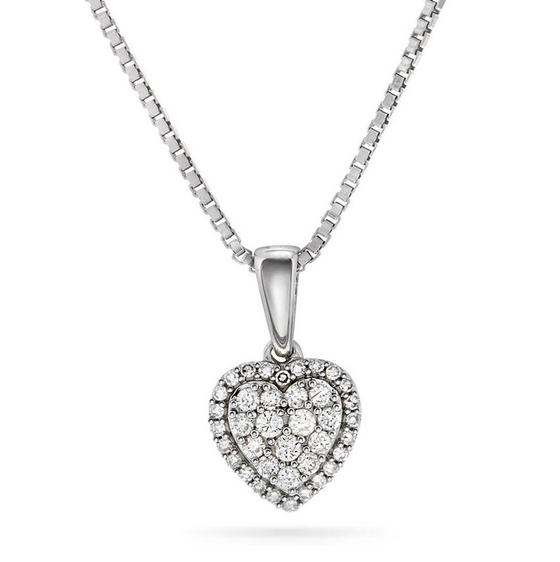 Diamantsmykke / Diamanthjerte 0.25 carat w.p