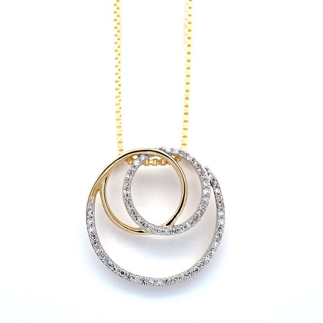 Hovedbilde Diamantsmykke Circle Design med 0.18 carat w.si