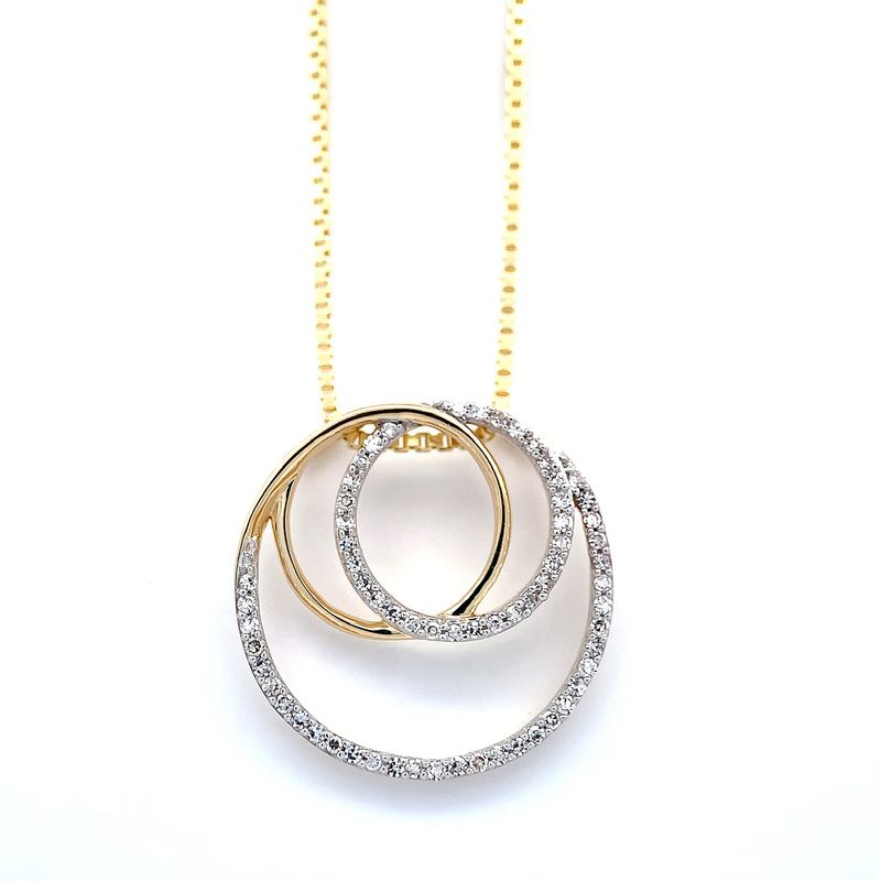 Diamantsmykke Circle Design med 0.20 carat w.si