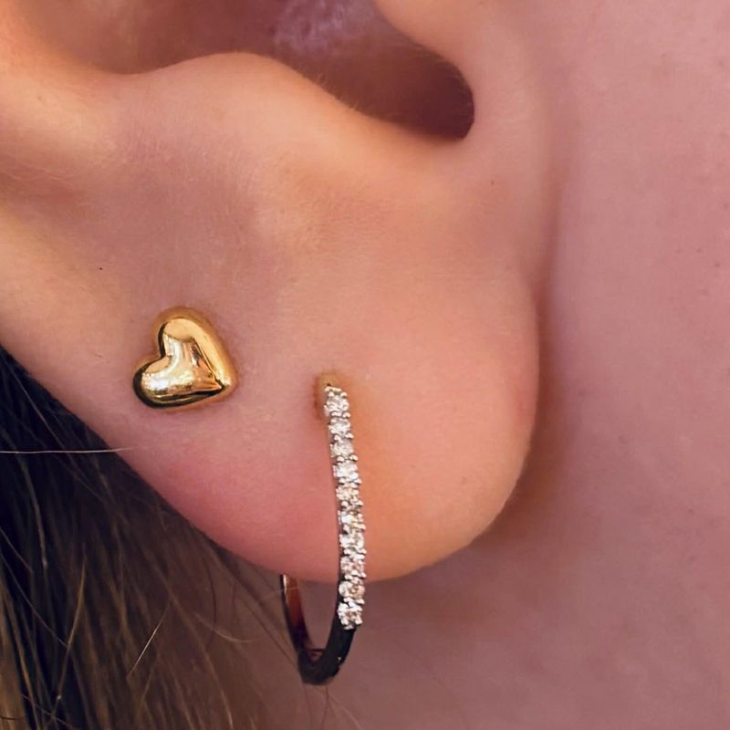 Diamantøredobber - Diamantøreringer 0.08 carat w.si diamanter 