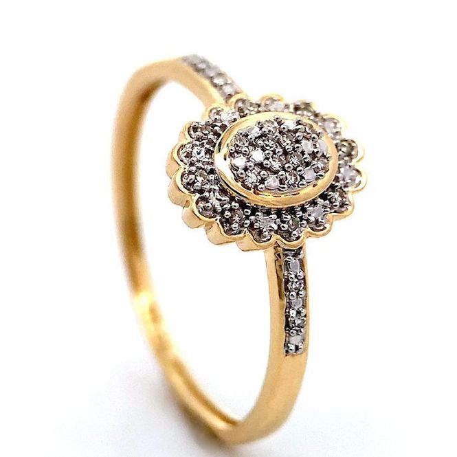 Hovedbilde Diamantring gult gull 0.06 carat w.si
